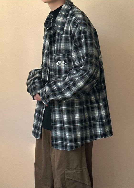 Oversized Plaid Flannel Shirt - Rick Circus