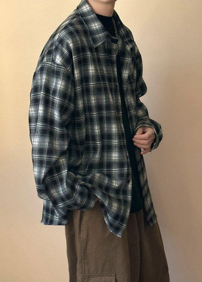 Oversized Plaid Flannel Shirt - Rick Circus