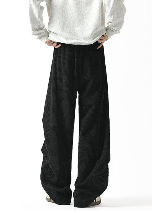 Oversized Ribbed Wide - Leg Pants - Rick Circus