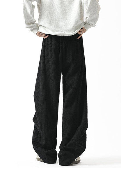 Oversized Ribbed Wide - Leg Pants - Rick Circus