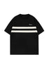 Oversized T-Shirt with Twin White Stripes - Rick Circus