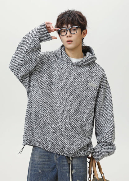 Oversized Textured Hoodie - Rick Circus