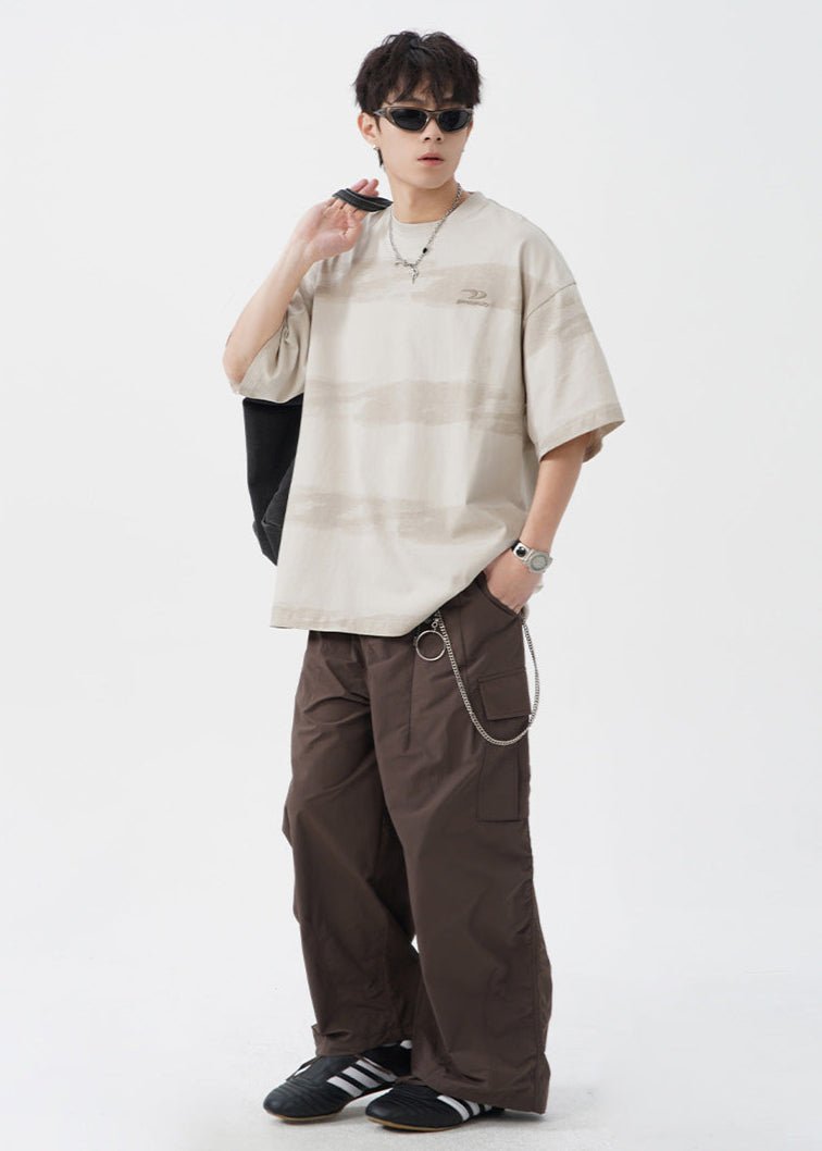 Oversized Tie - Dye Striped T-Shirt - Rick Circus