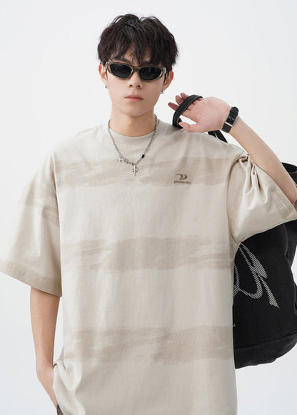 Oversized Tie - Dye Striped T-Shirt - Rick Circus