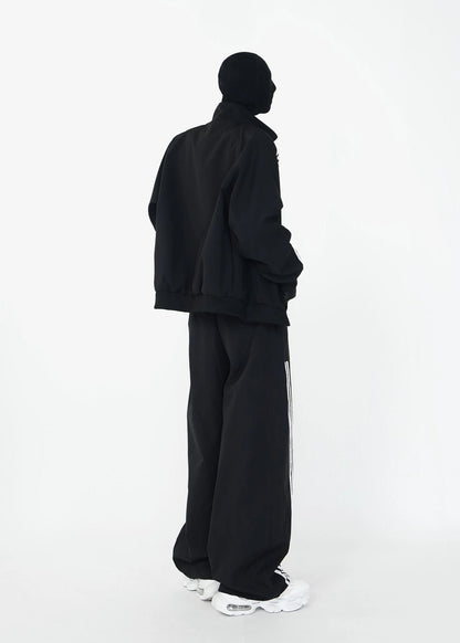 Oversized Tracksuit with Triple Stripe Design - Rick Circus