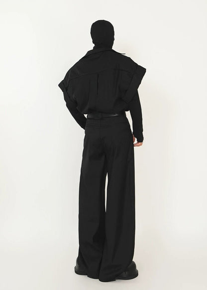 Oversized Wide - Leg Trousers - Rick Circus