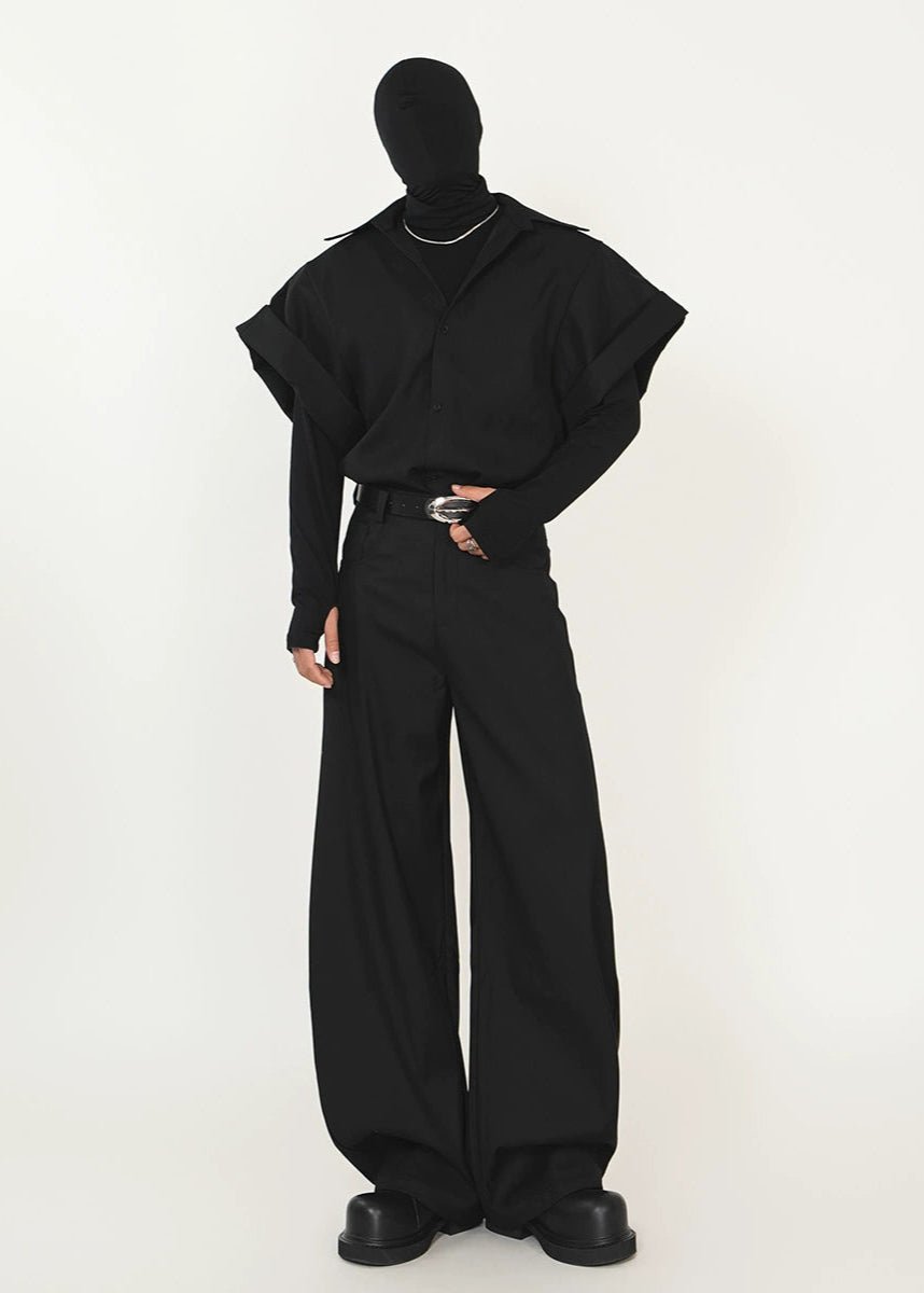 Oversized Wide - Leg Trousers - Rick Circus
