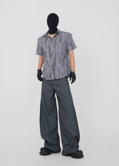 Oversized Wide - Leg Trousers - Rick Circus