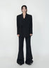 Padded Shoulder Blazer with Belted Waist - Rick Circus