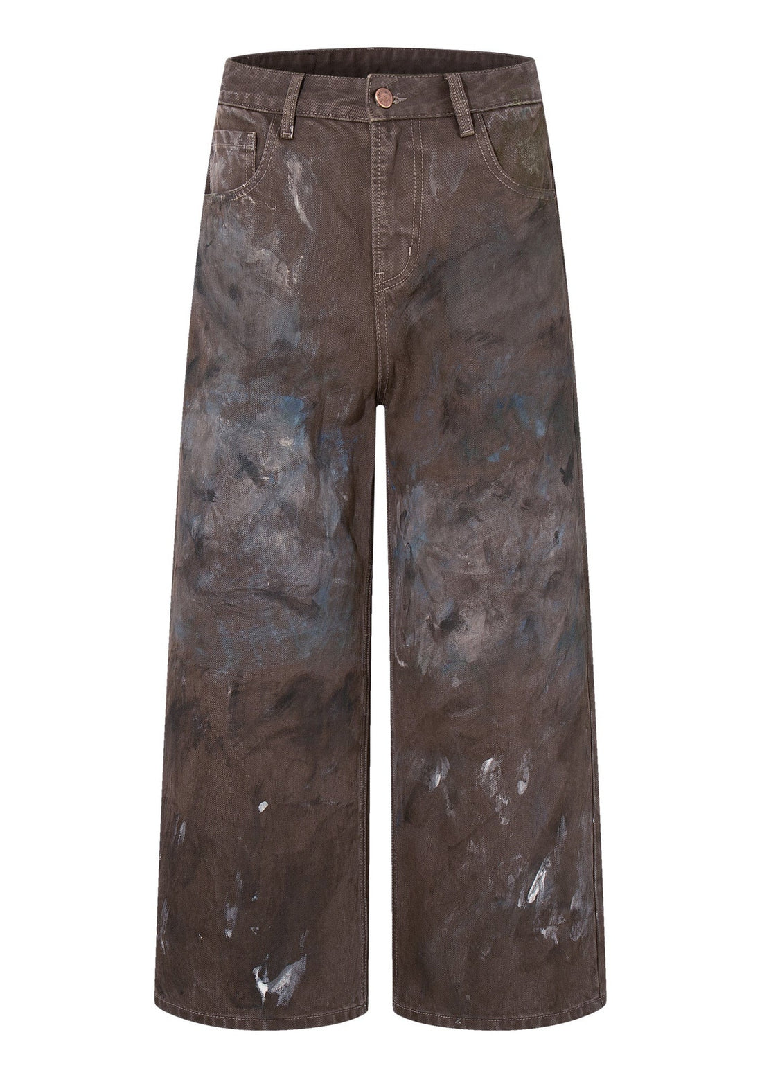 Paint - Splattered Distressed Wide - Leg Jeans - Rick Circus