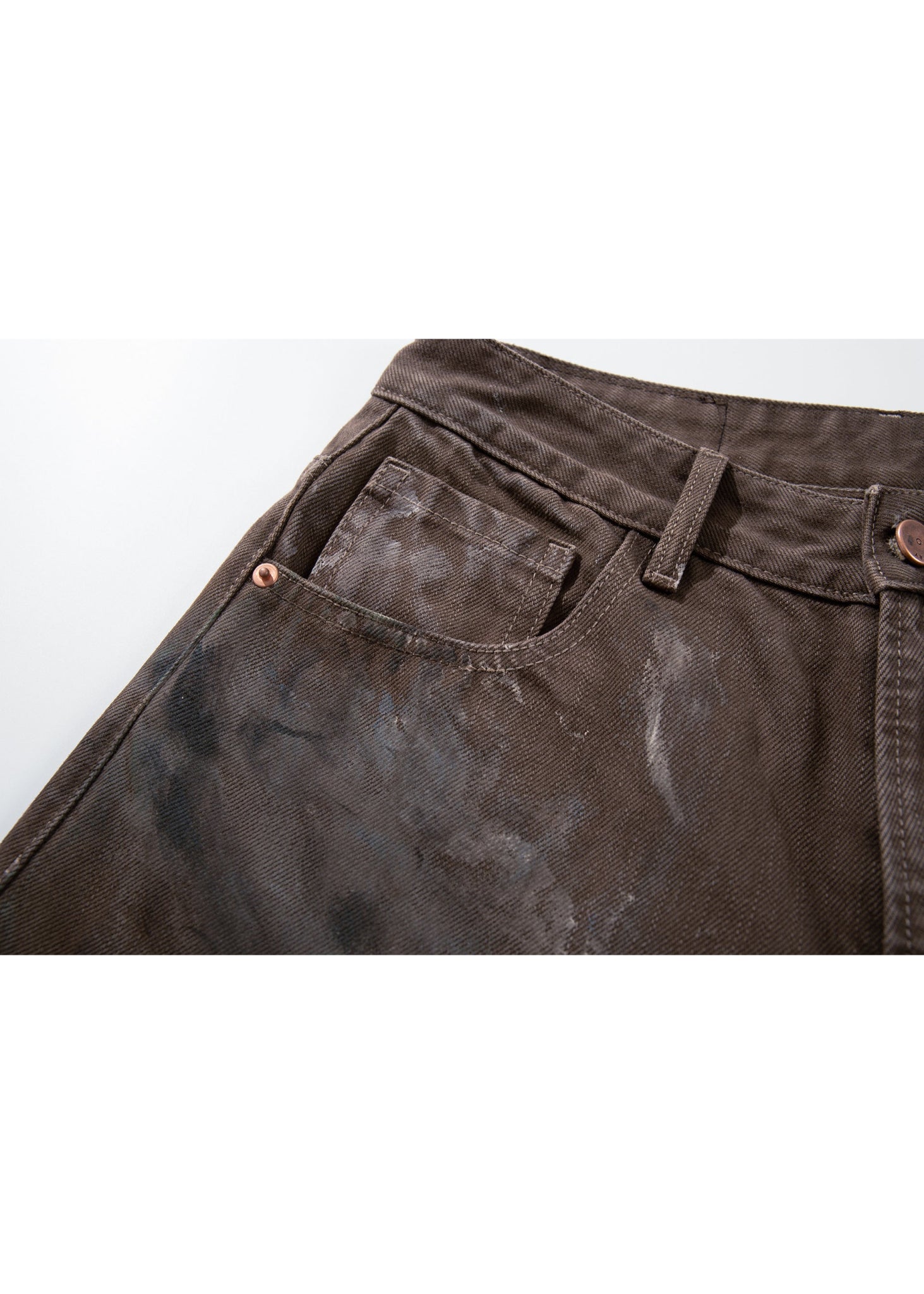 Paint - Splattered Distressed Wide - Leg Jeans - Rick Circus