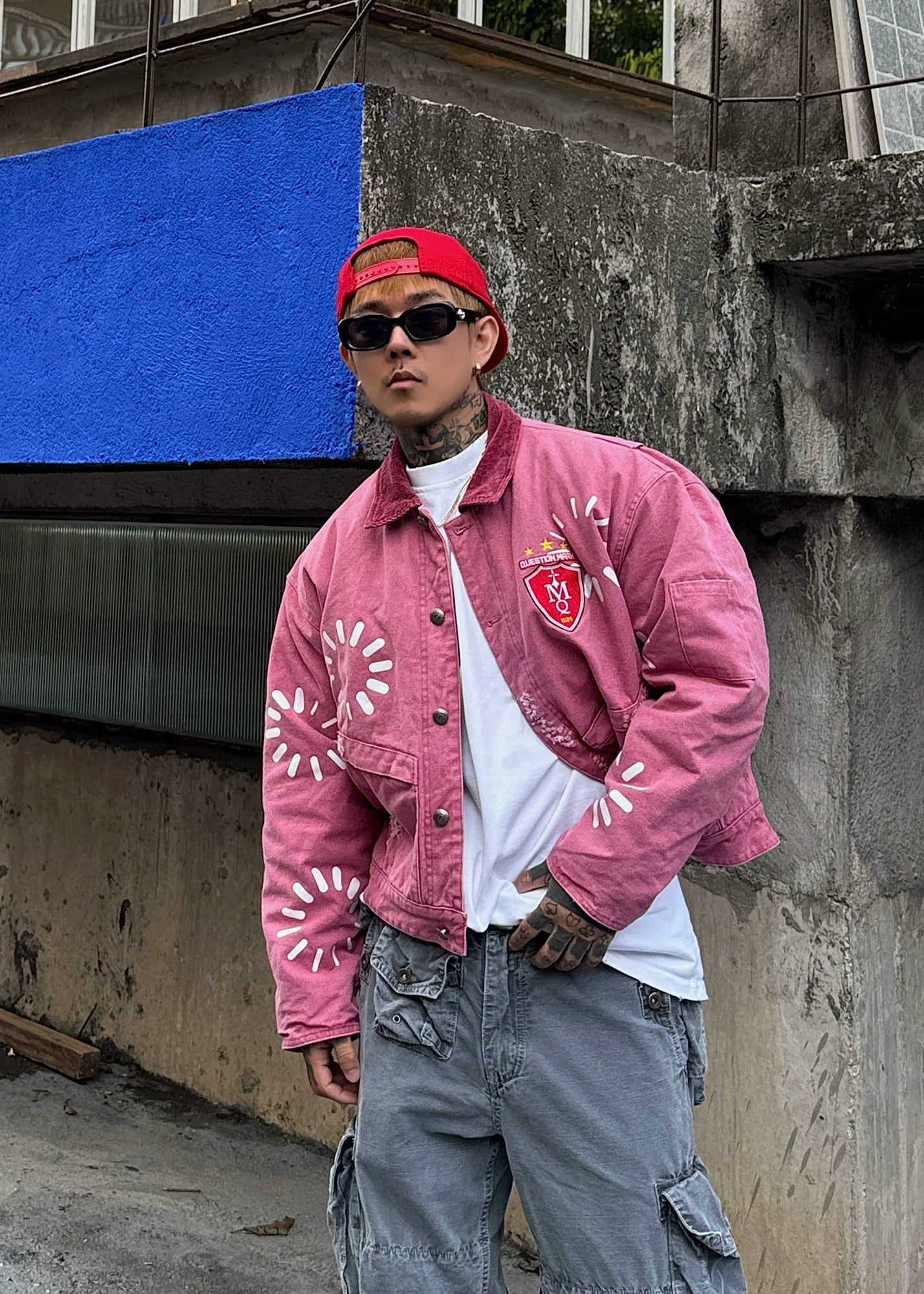 Painted Graphic Cropped Jacket - Rick Circus