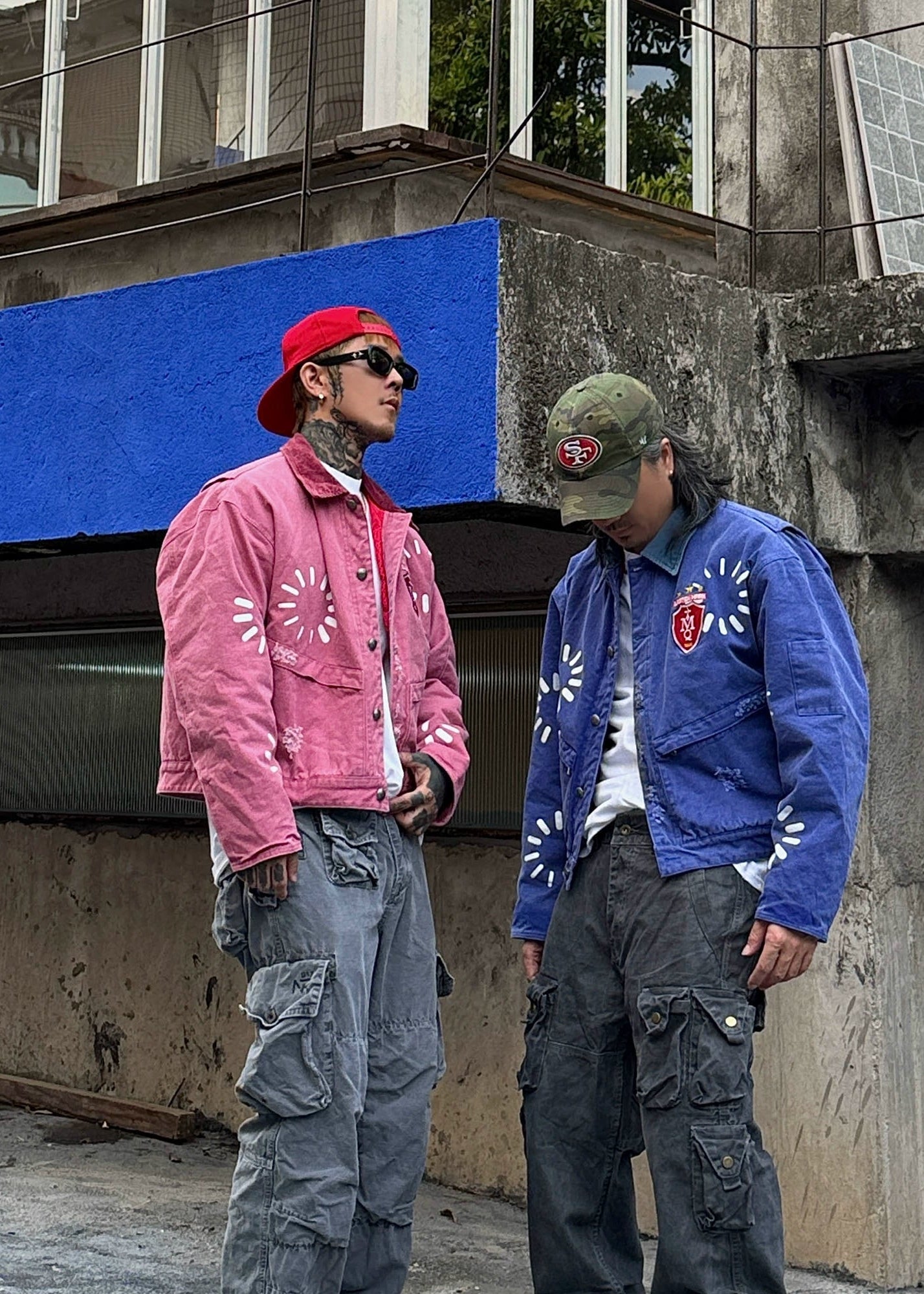 Painted Graphic Cropped Jacket - Rick Circus