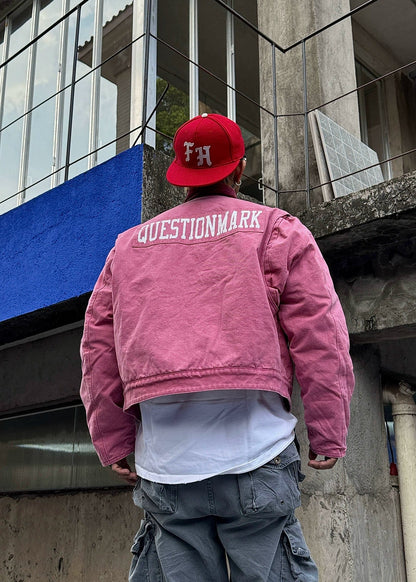 Painted Graphic Cropped Jacket - Rick Circus