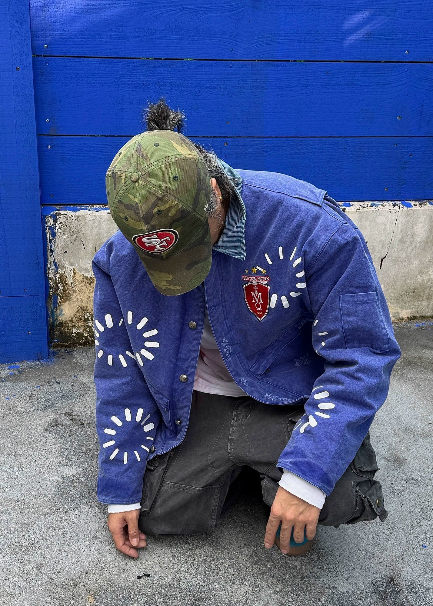 Painted Graphic Cropped Jacket - Rick Circus