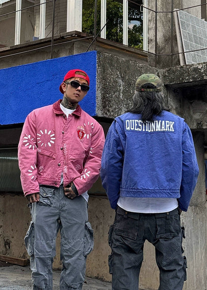 Painted Graphic Cropped Jacket - Rick Circus