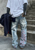 Patchwork Tie - Dye Denim Jeans - Rick Circus