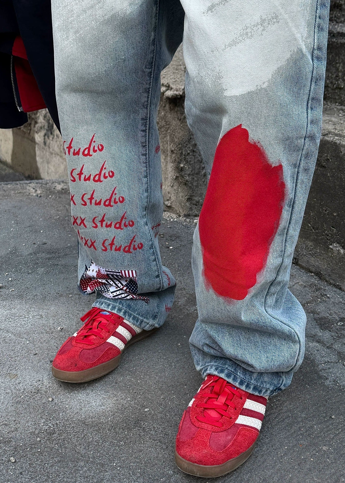 Patchwork Tie - Dye Denim Jeans - Rick Circus