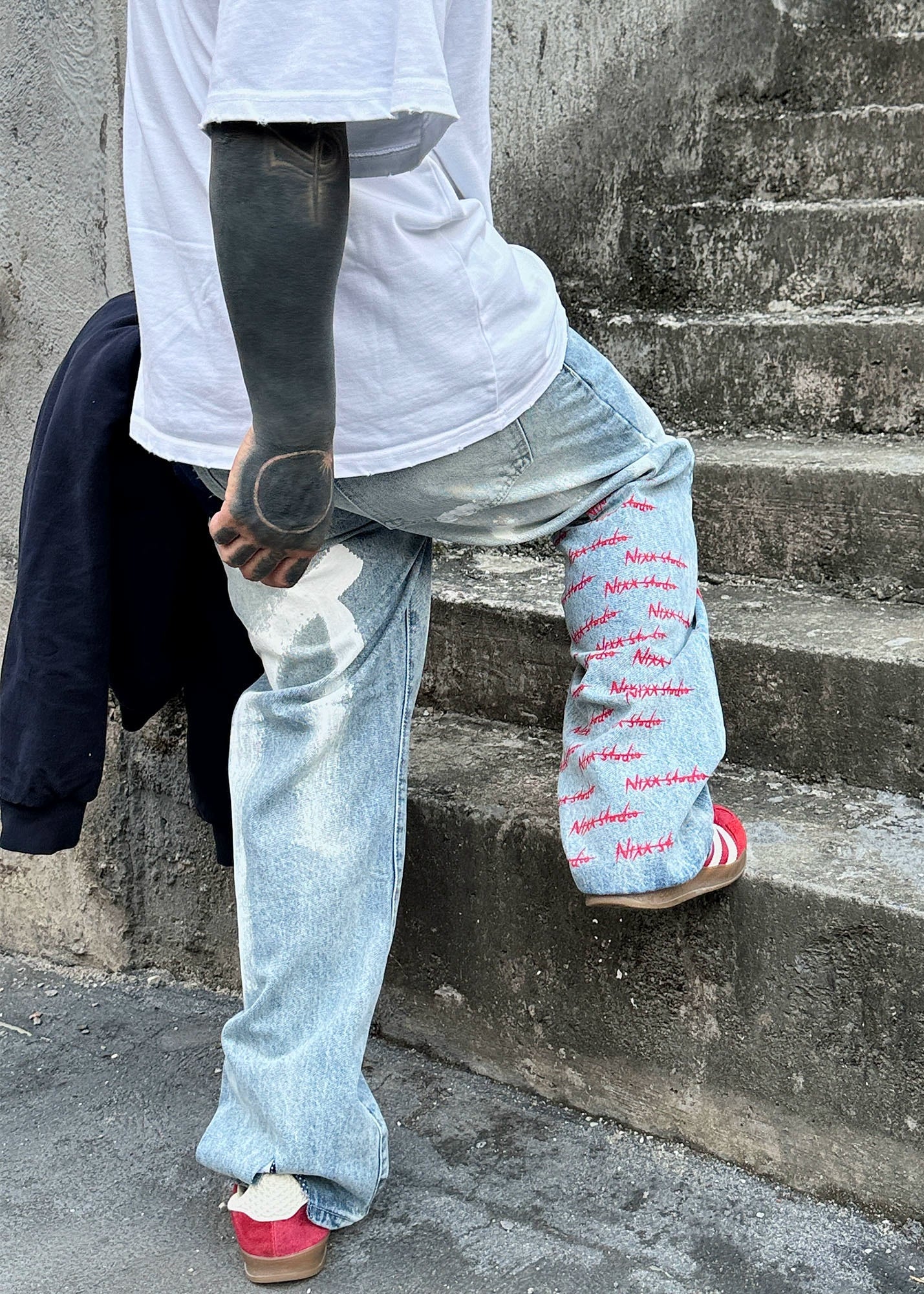 Patchwork Tie - Dye Denim Jeans - Rick Circus