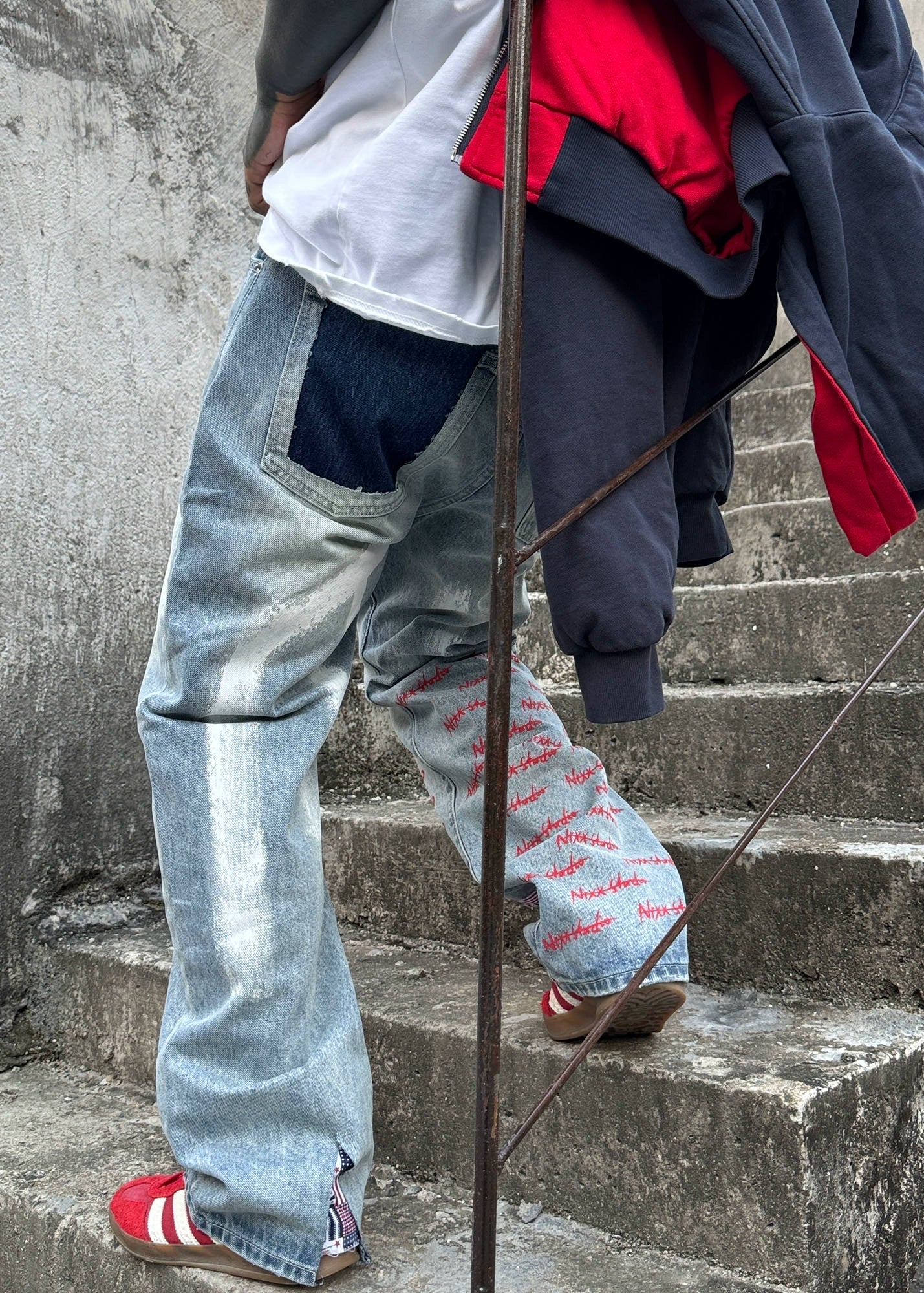 Patchwork Tie - Dye Denim Jeans - Rick Circus