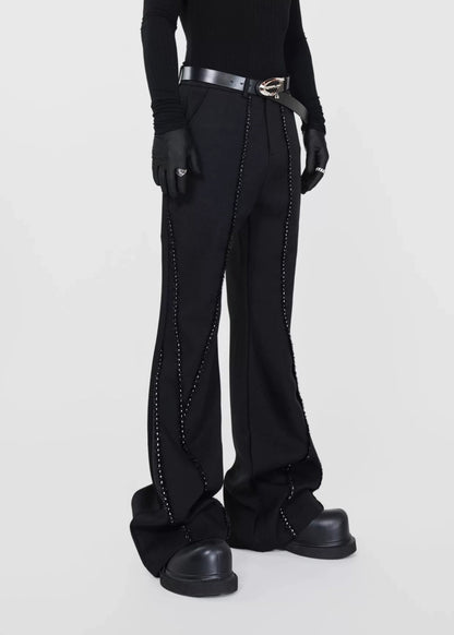 Pearl Studded Flared Pants - Rick Circus