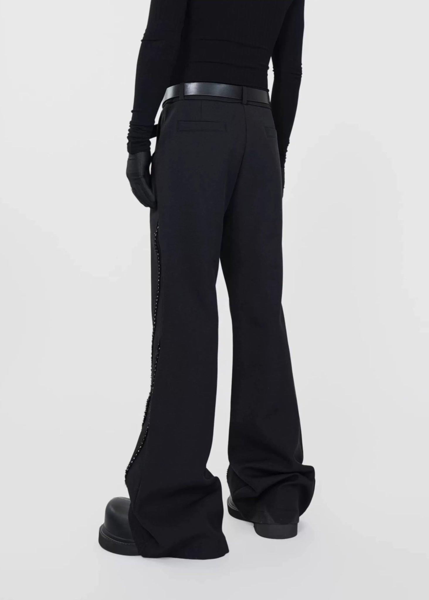 Pearl Studded Flared Pants - Rick Circus