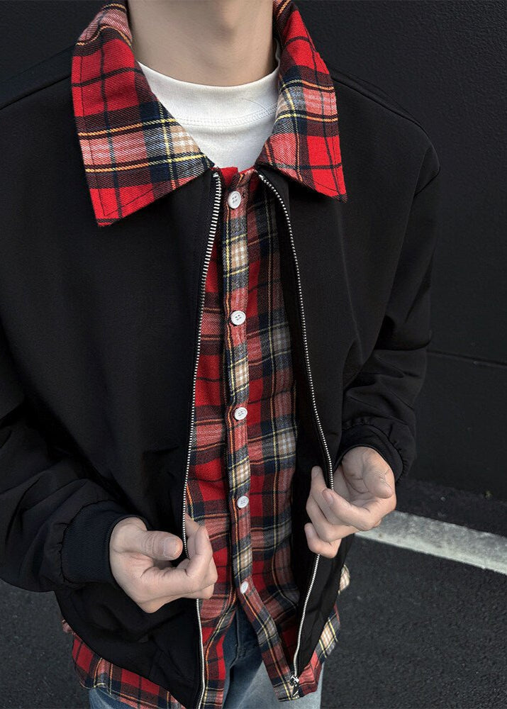 Plaid - Lined Bomber Jacket - Rick Circus
