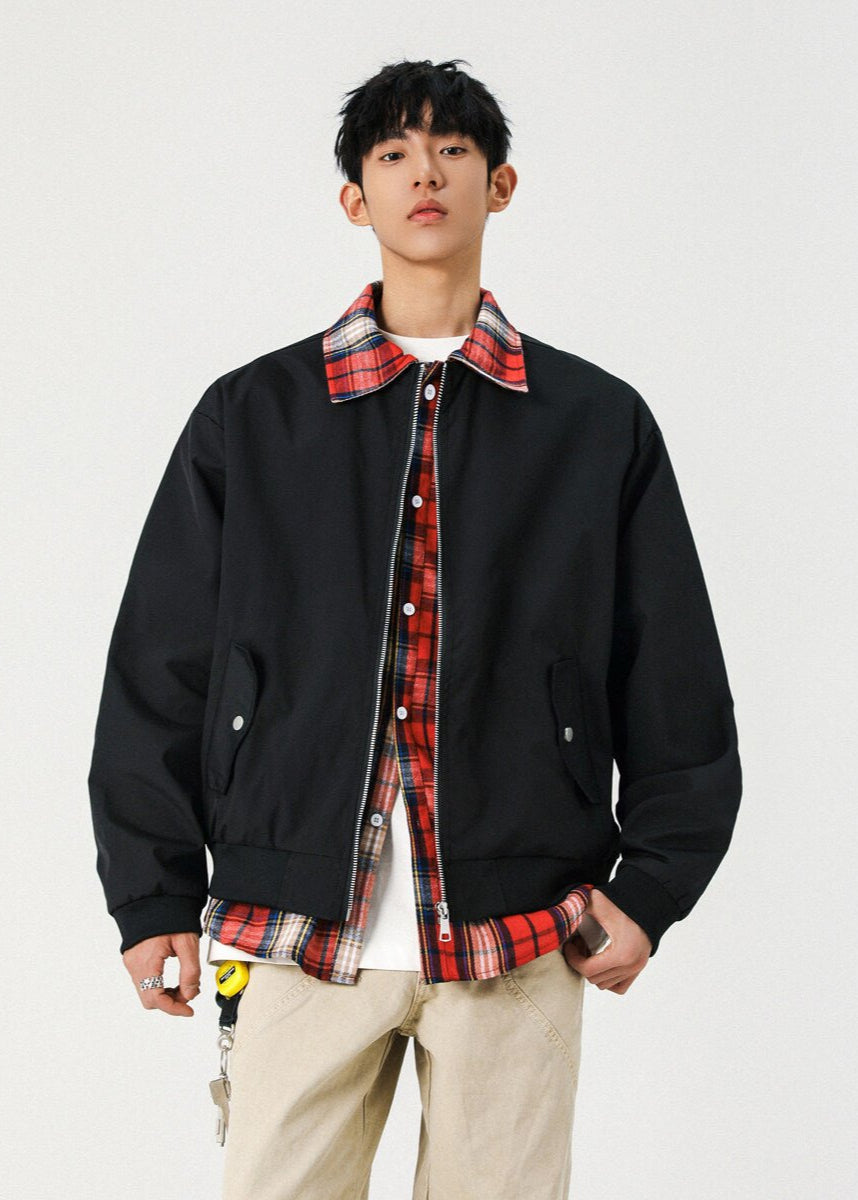 Plaid - Lined Bomber Jacket - Rick Circus