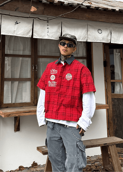 Plaid Short Sleeve Shirt - Rick Circus