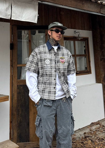 Plaid Short Sleeve Shirt - Rick Circus