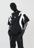 PU Flame Patchwork Embroidered Racing T-Shirt - Rick Circus