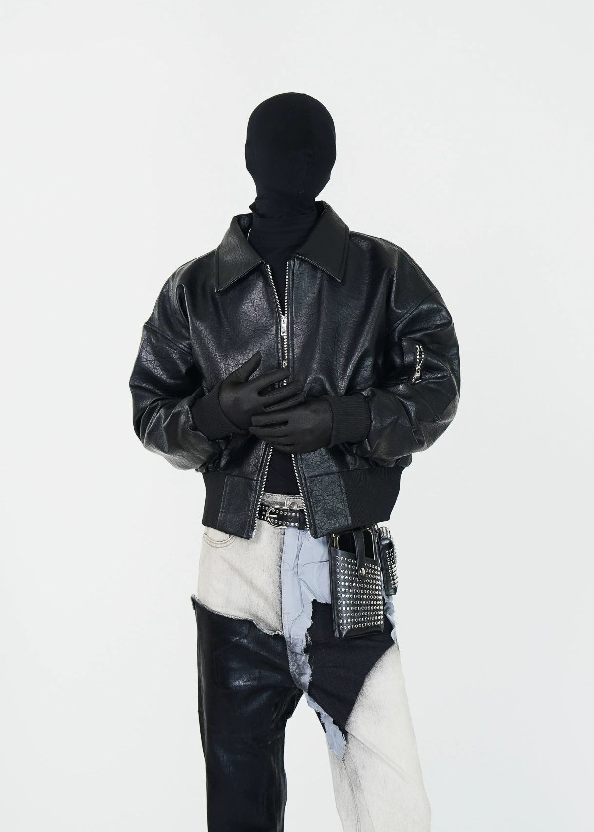 PU Leather Bomber Jacket - Rick Circus