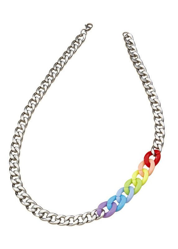Rainbow Cuban Chain Necklace - Rick Circus