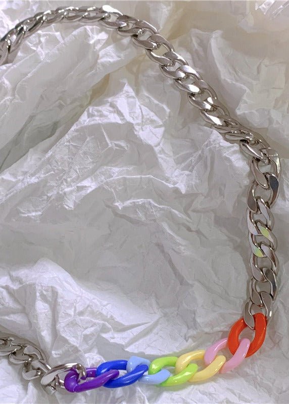Rainbow Cuban Chain Necklace - Rick Circus