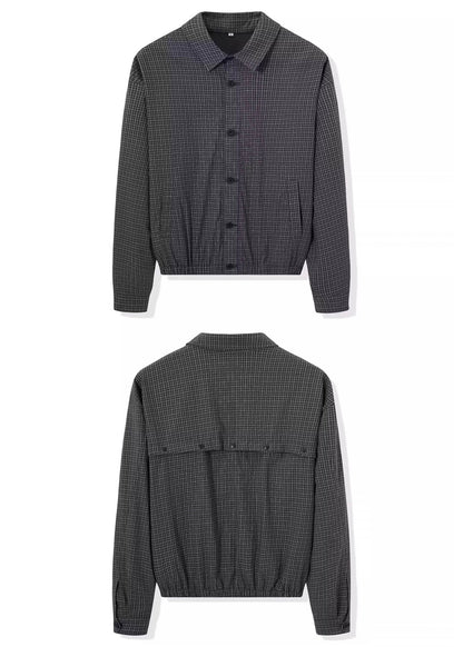 Relaxed Old Money Style Plaid Harrington Jacket - Rick Circus