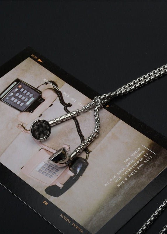Retro Headphone Pendant Necklace - Rick Circus