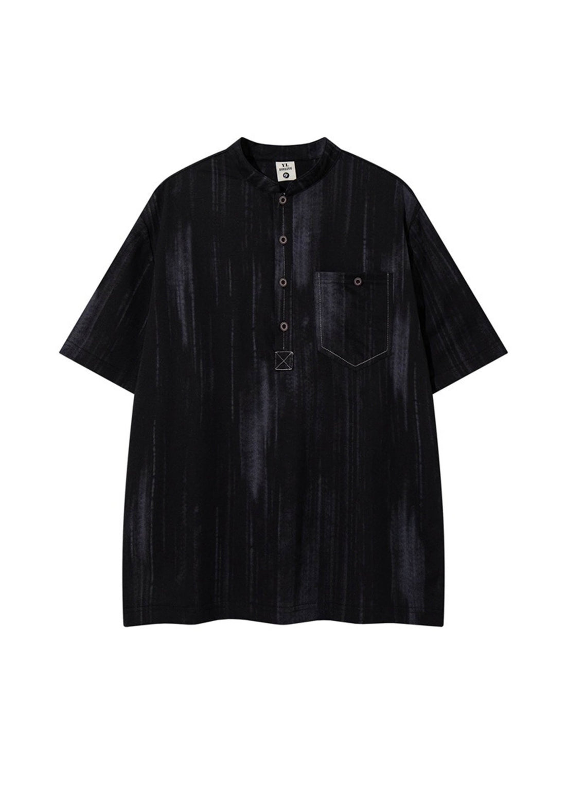 Retro Henley Short Sleeve T-shirt - Rick Circus