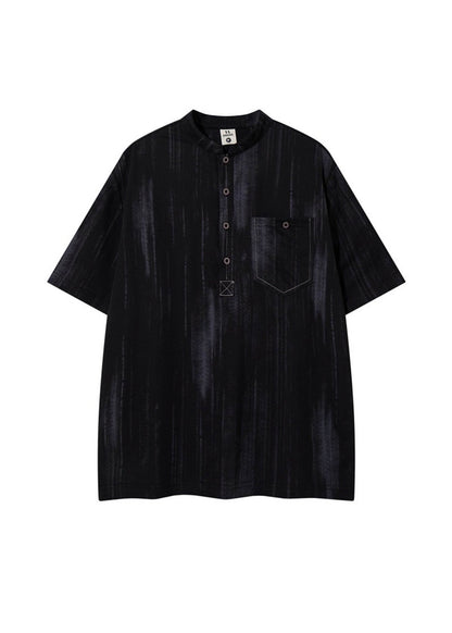 Retro Henley Short Sleeve T-shirt - Rick Circus