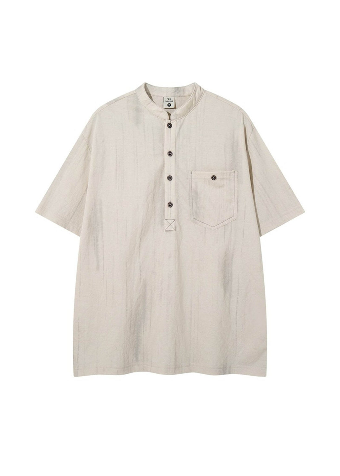 Retro Henley Short Sleeve T-shirt - Rick Circus