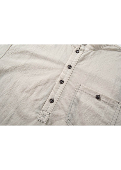 Retro Henley Short Sleeve T-shirt - Rick Circus