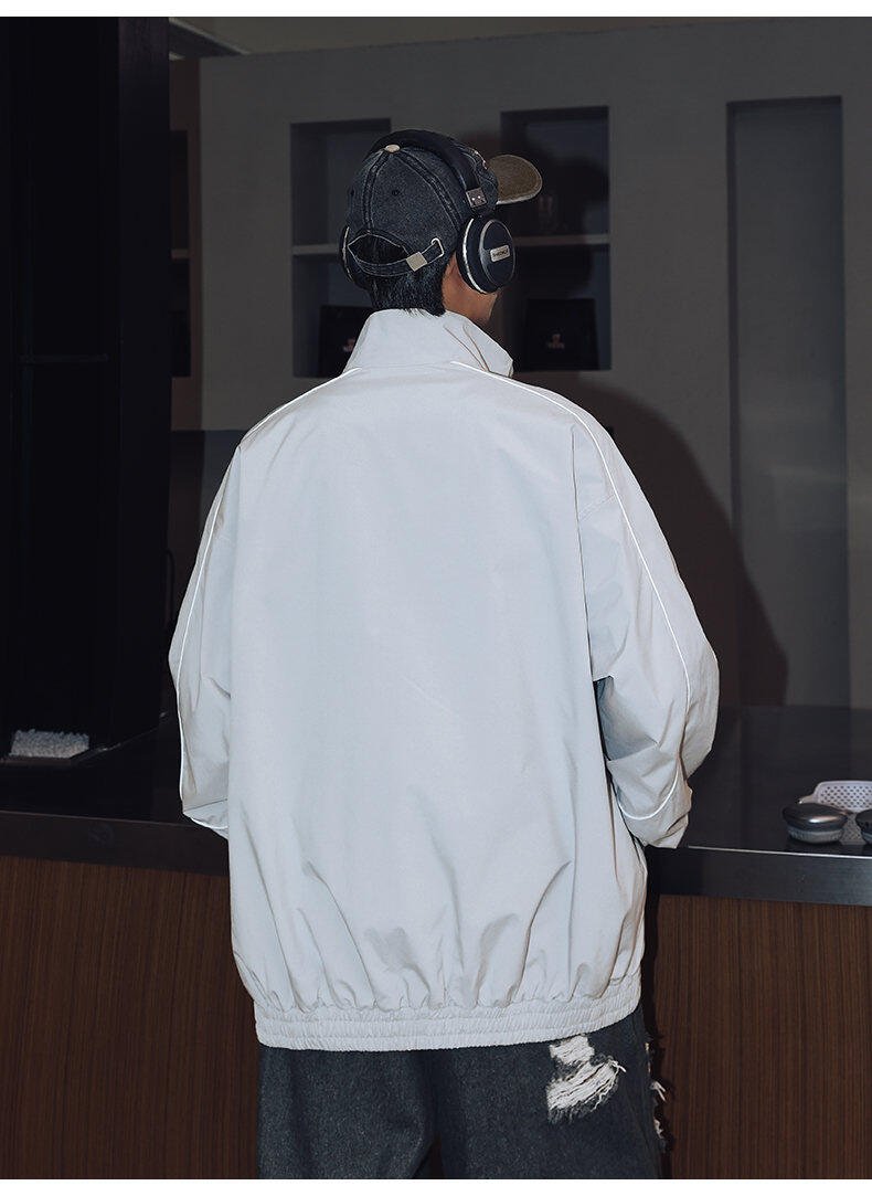 Retro Oversized Zip - Up Jacket - Rick Circus
