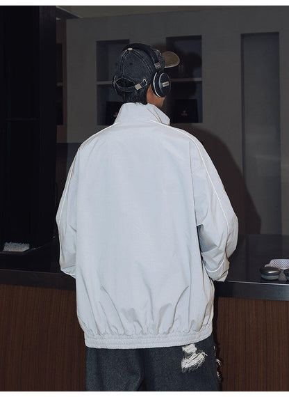 Retro Oversized Zip - Up Jacket - Rick Circus