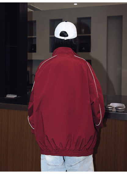 Retro Oversized Zip - Up Jacket - Rick Circus