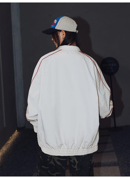 Retro Oversized Zip - Up Jacket - Rick Circus