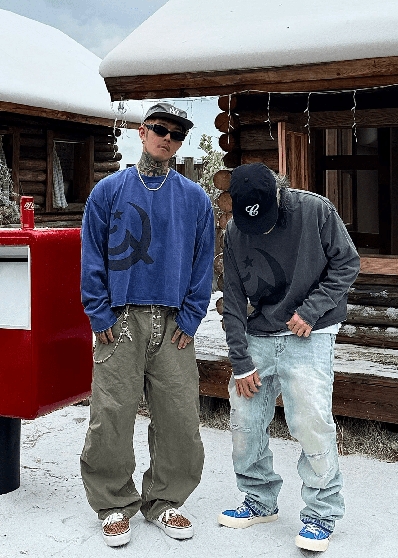 Retro Printed Long Sleeve Tee - Rick Circus