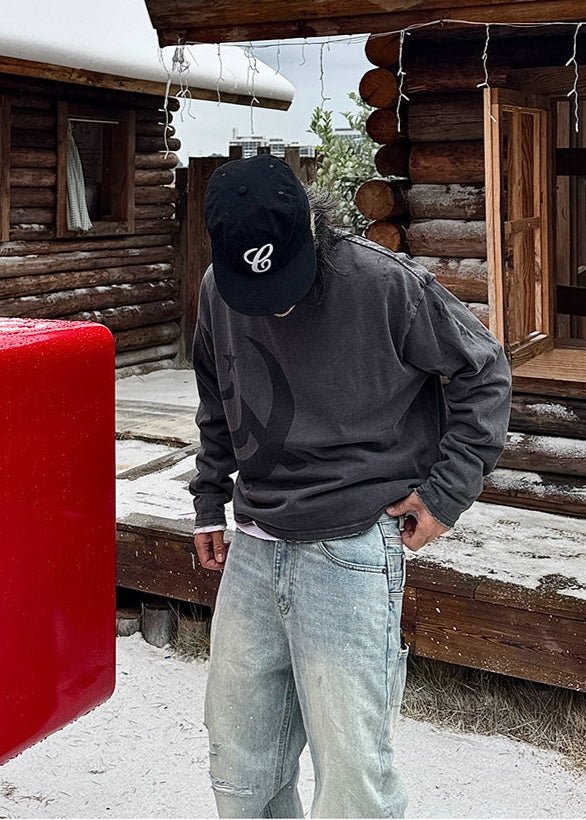 Retro Printed Long Sleeve Tee - Rick Circus