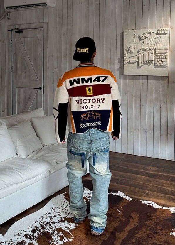 Retro Racing Knit Cardigan - Rick Circus