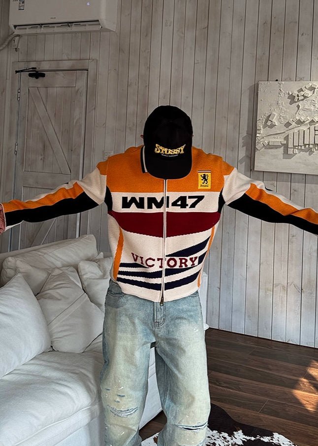 Retro Racing Knit Cardigan - Rick Circus