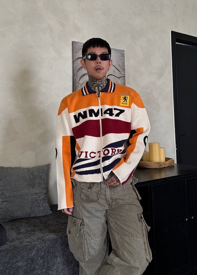 Retro Racing Knit Cardigan - Rick Circus