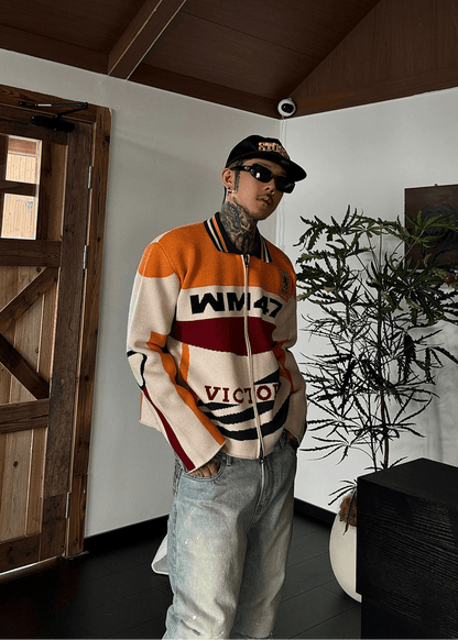 Retro Racing Knit Cardigan - Rick Circus